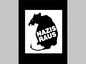 Nazi Raus  chrbtová nášivka veľkosť cca. A4 (po krajoch neobšívaná)